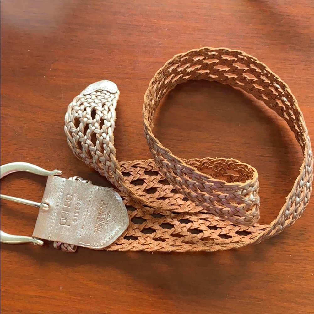 PER SE Distressed Leather Belt Size XS